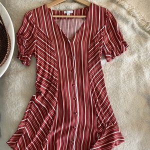 Abound Flutter Sleeve Button Down Dress